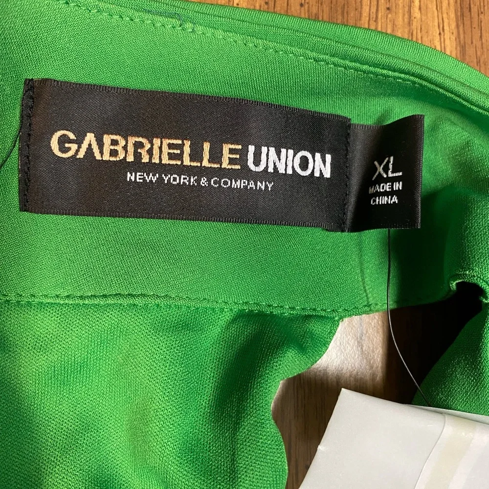 NWT Gabrielle Union NY & Co Green Halter Midi Dress Sz XL - Picture 8 of 8